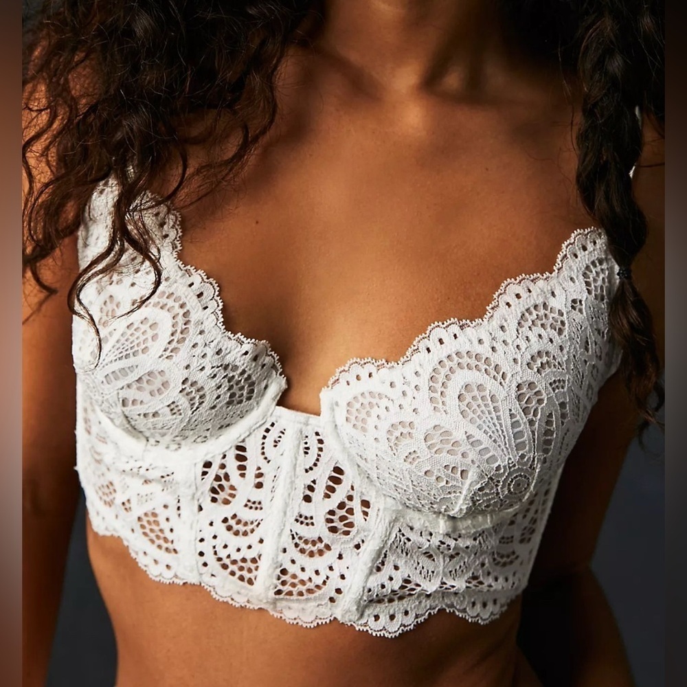 Free People All Yours lace underwired bra ivory M